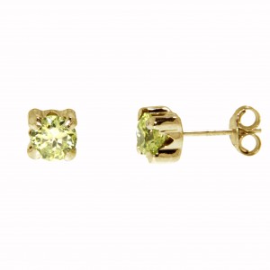 Gold earrings 10kt, 08-5BO